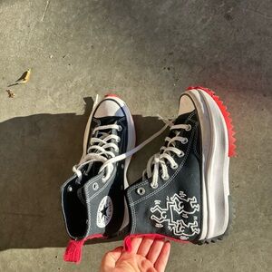 Converse Kids High-Top Sneakers - Black and Red